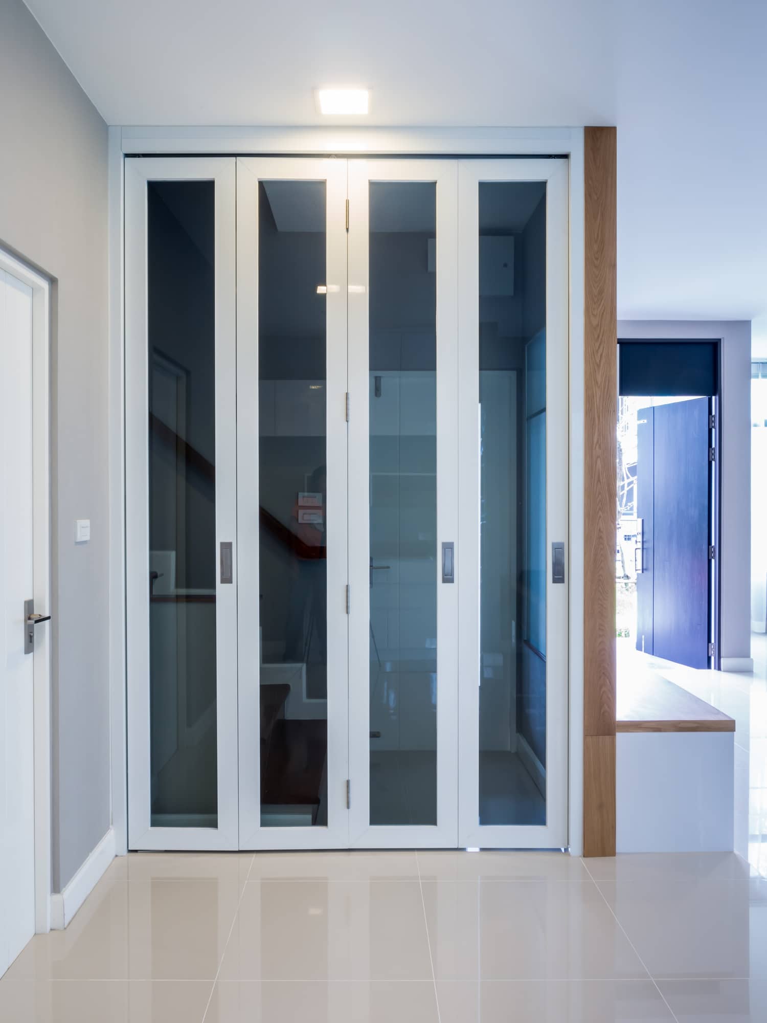 Modern interior design of folding doors